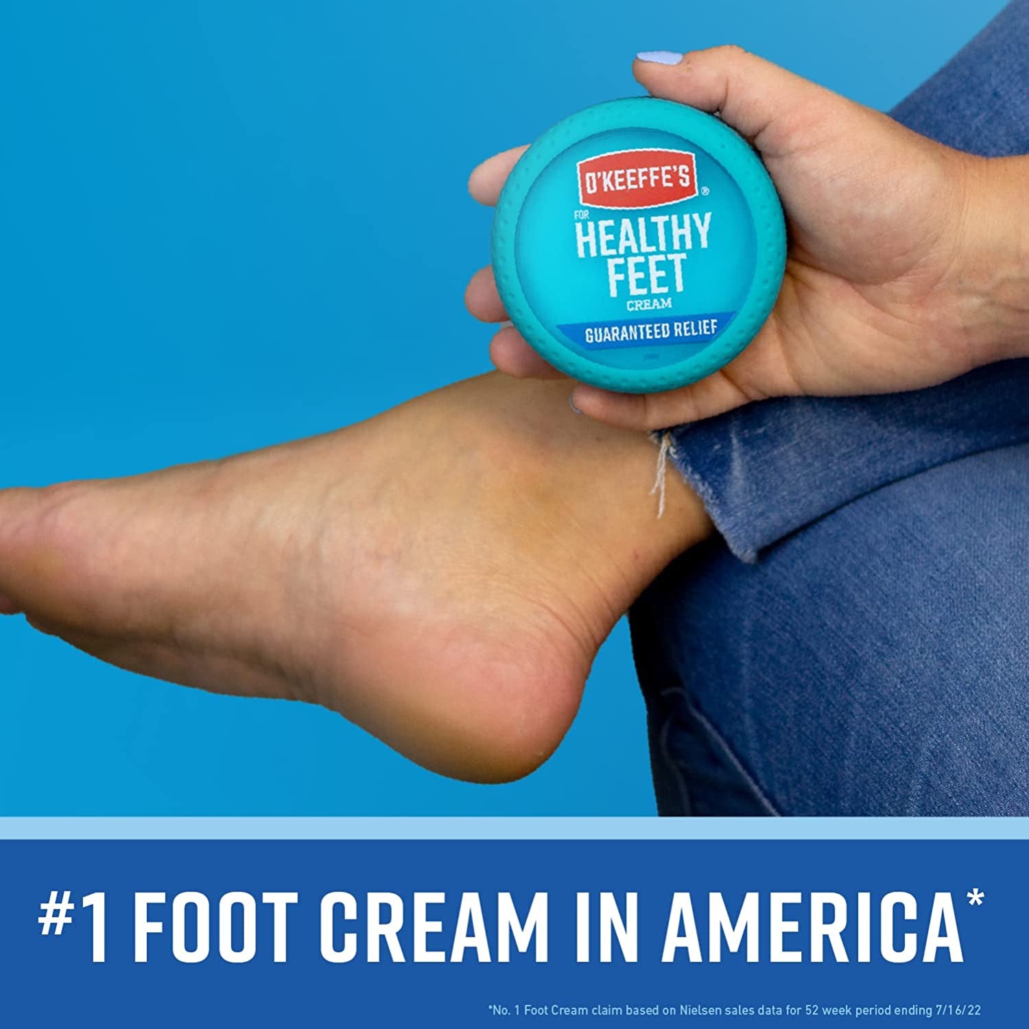 for Healthy Feet Foot Cream; Guaranteed Relief for Extremely Dry; Cracked Feet; Instantly Boosts Moisture Levels; 3.2 Ounce Jar; (Pack of 1)