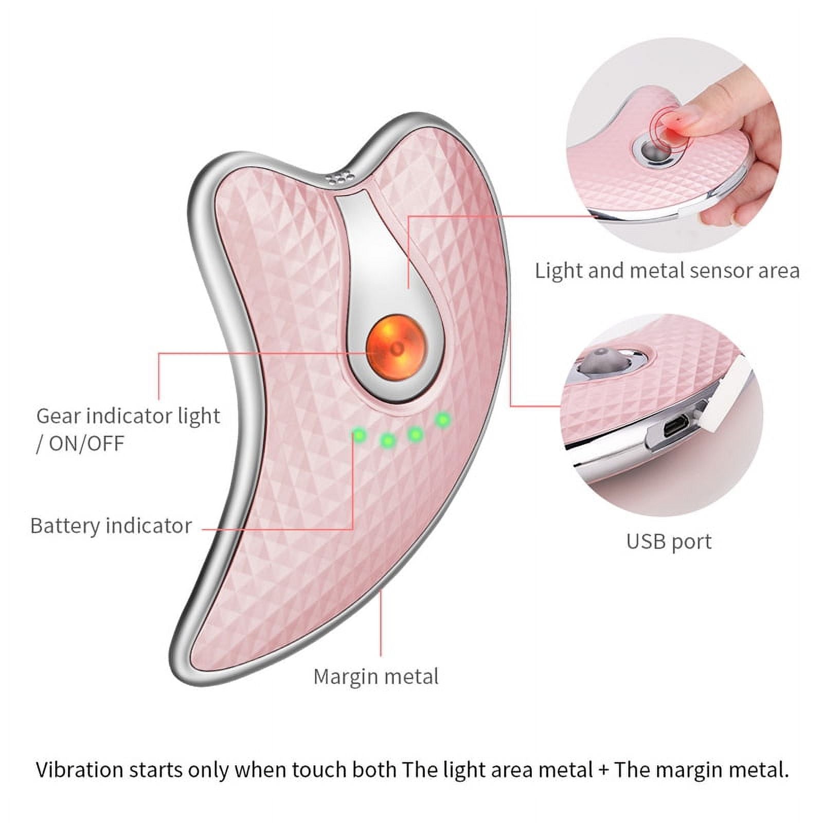 Guasha Scraping Facial Massager LED Light Microcurrent Skin Rejuvenation Body Massage Machine Face Lifting Slimming