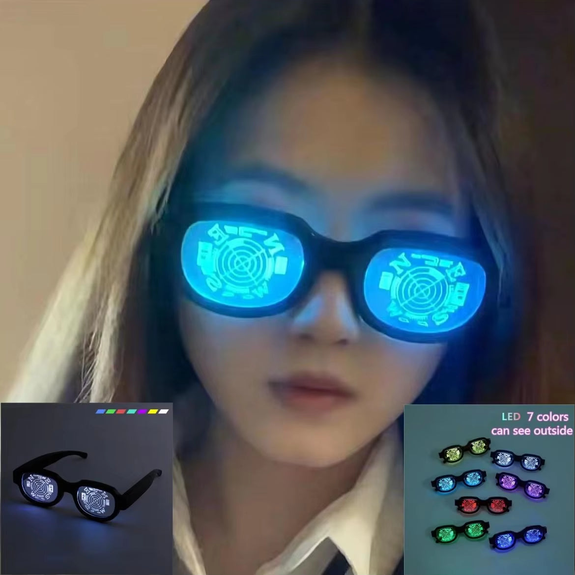 Bad*ss cosplay LED glasses