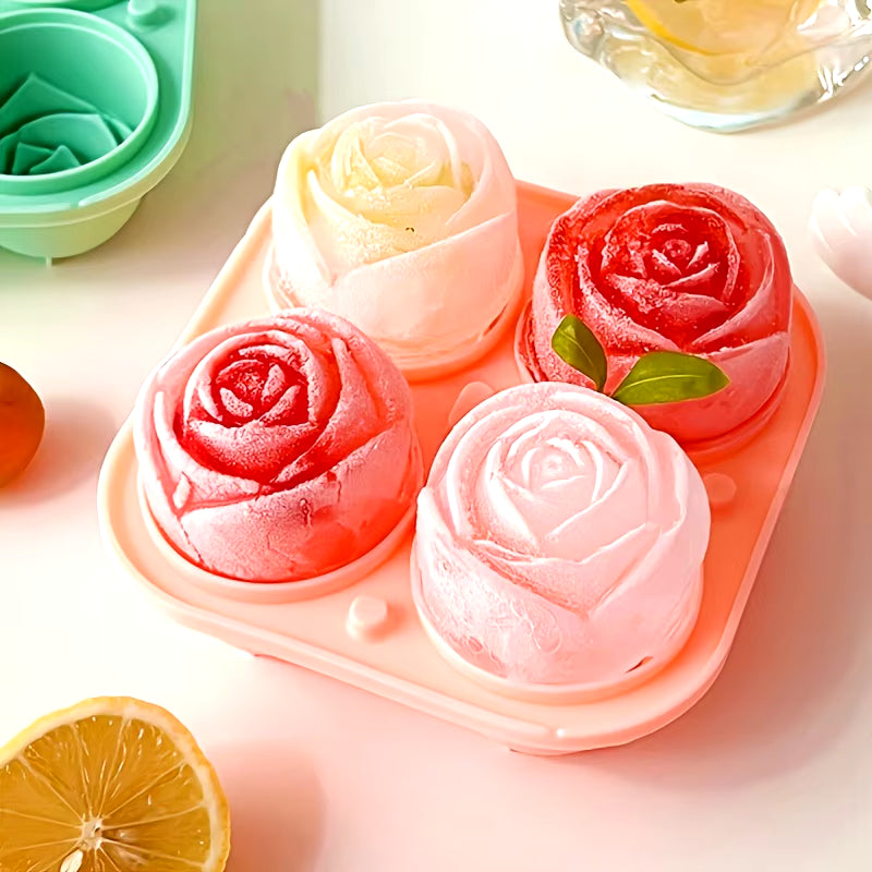 Elegant rose ice mold