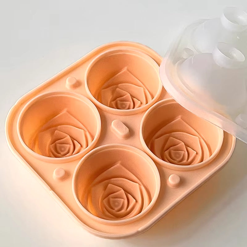 Elegant rose ice mold