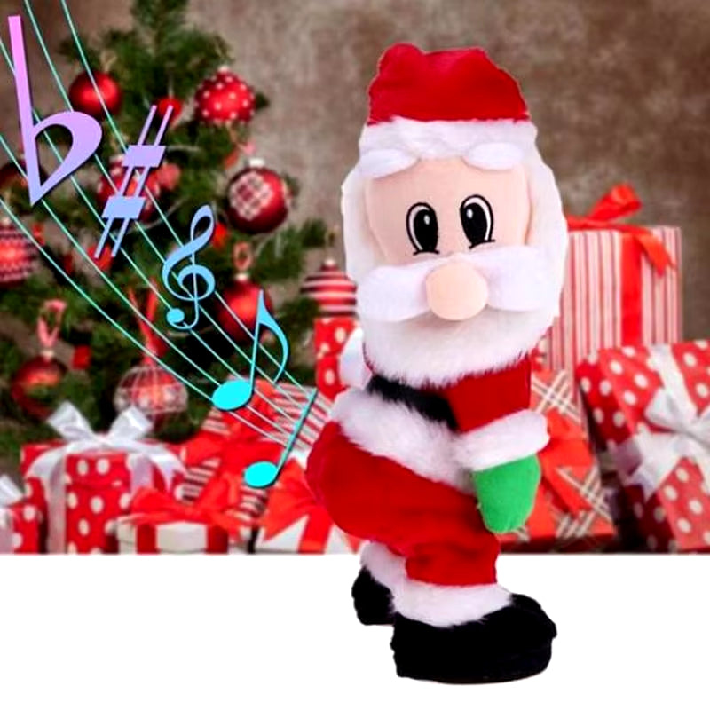 Dancing Santa Claus Musical Electric Twerk Singing Dancing Santa Clause Hip Shake Figure Twisted Hip Toys Xmas New Year Gift