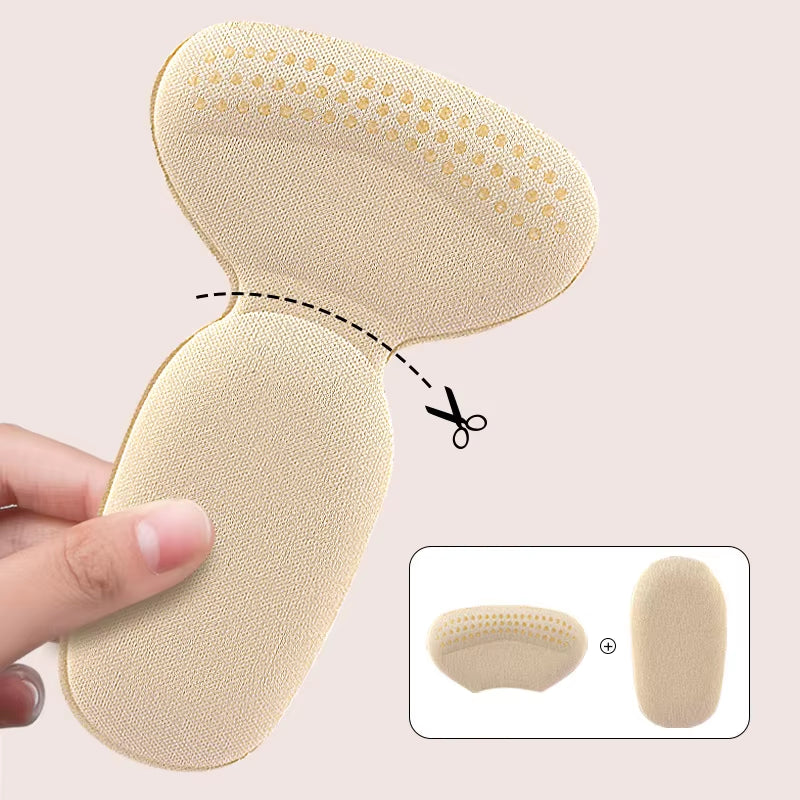 2PCS Heel Stickers Half Insoles for Women Foot Heel Pad Sports Shoe High Heels Back Sticker Pain Relief Protector Cushion Insole