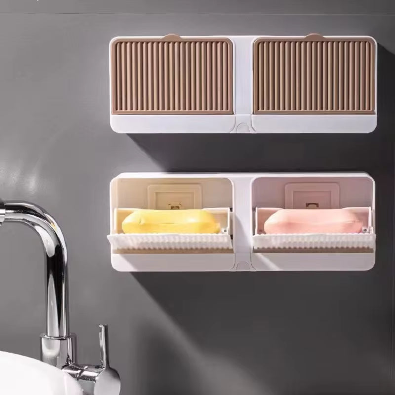 Light weight perforated soap holder (clamshell)