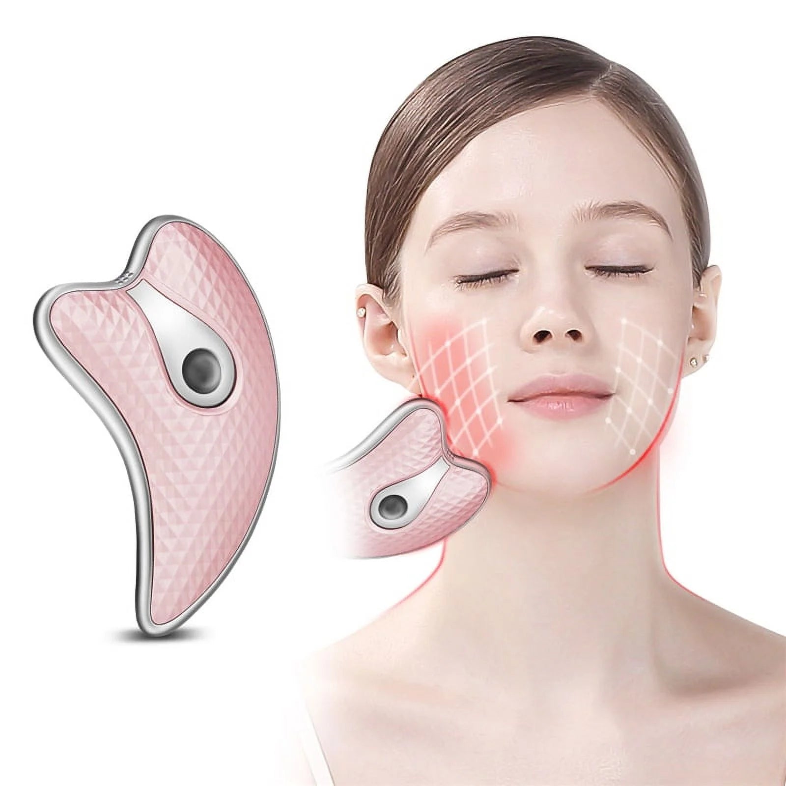 Guasha Scraping Facial Massager LED Light Microcurrent Skin Rejuvenation Body Massage Machine Face Lifting Slimming