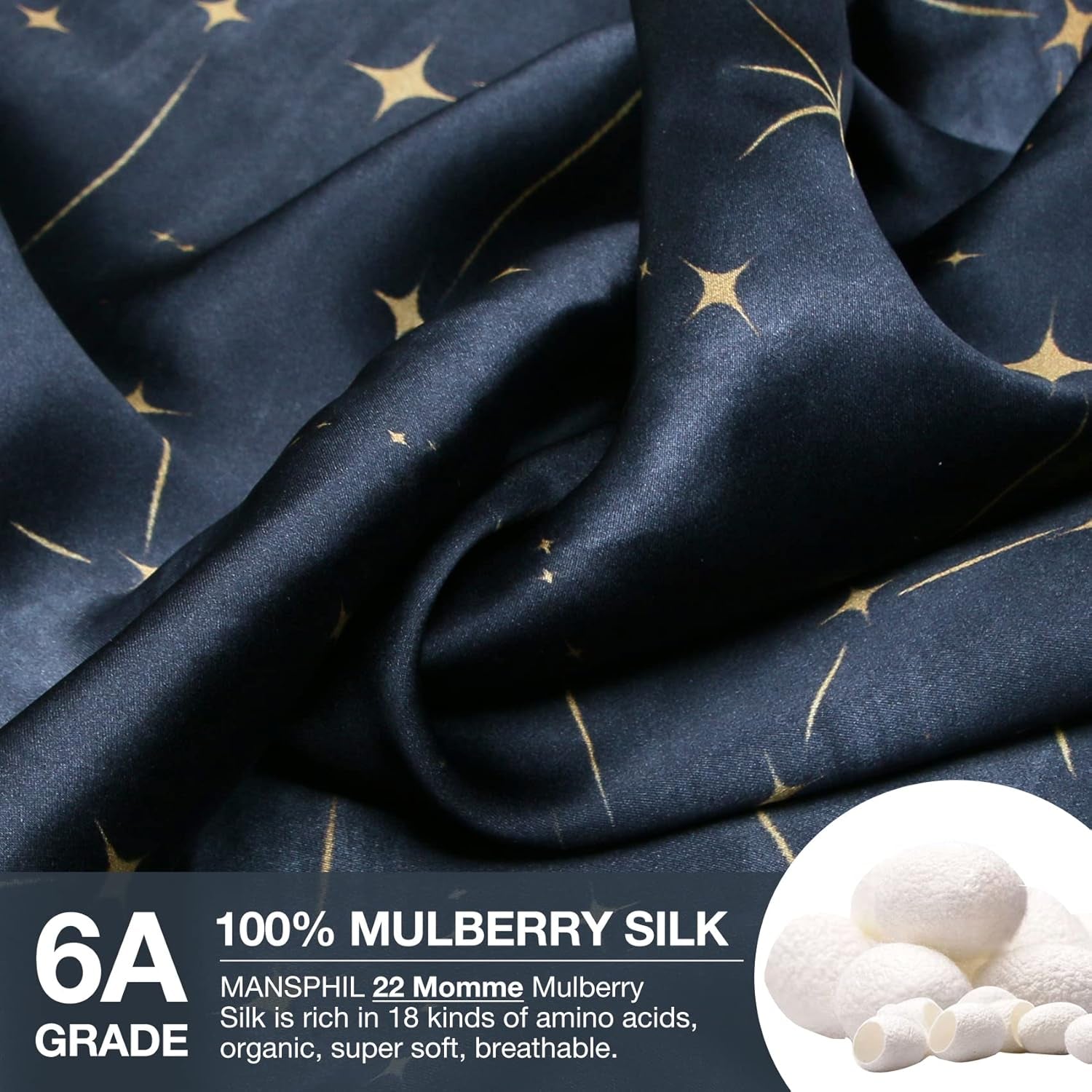 Premium mulberry 100% silk pillowcase