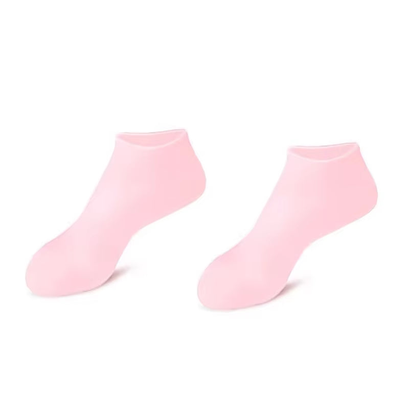 1Pair Silicone Foot Care Socks anti Cracking Moisturizing Gel Elastic Socks DIY Foot Mask Cracked Dead Skin Remove Pedicure Tool