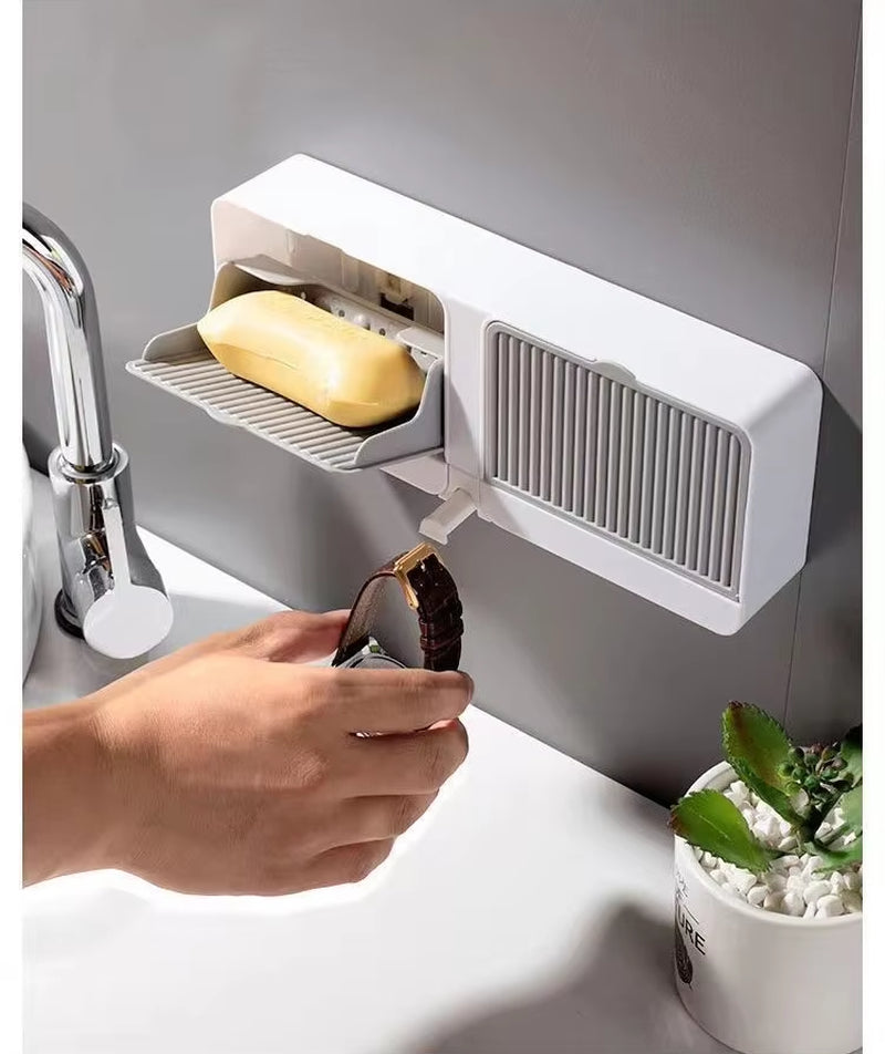 Light weight perforated soap holder (clamshell)