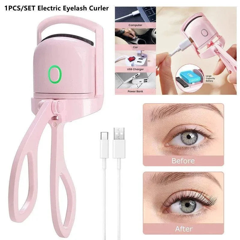 1PC Portable Electric Eyelash Curler Mini Rechargeable Heated Eyelash Curler