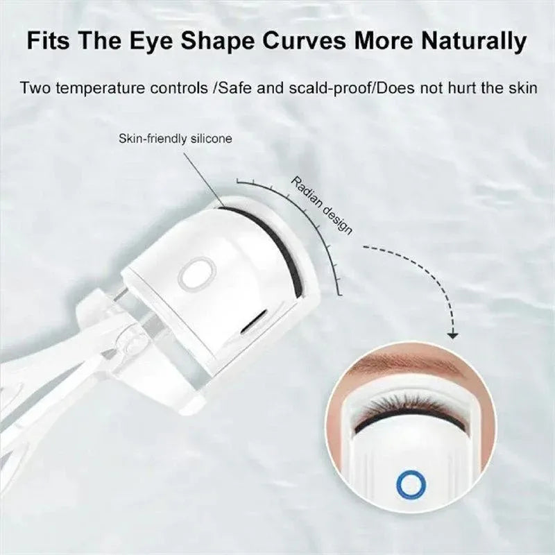 1PC Portable Electric Eyelash Curler Mini Rechargeable Heated Eyelash Curler