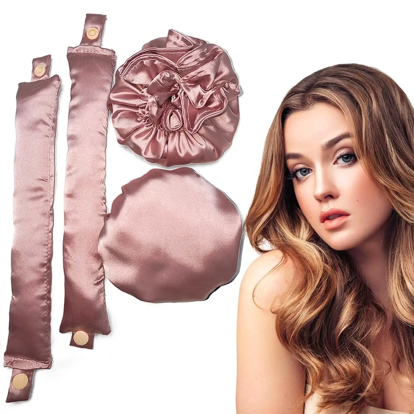 Silk/ Satin heartless curlers - 2pc